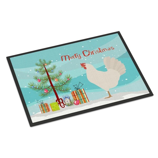 Carolines Treasures Leghorn Chicken Christmas Indoor or Outdoor Mat, 24 x 36 in. BB9207JMAT - main